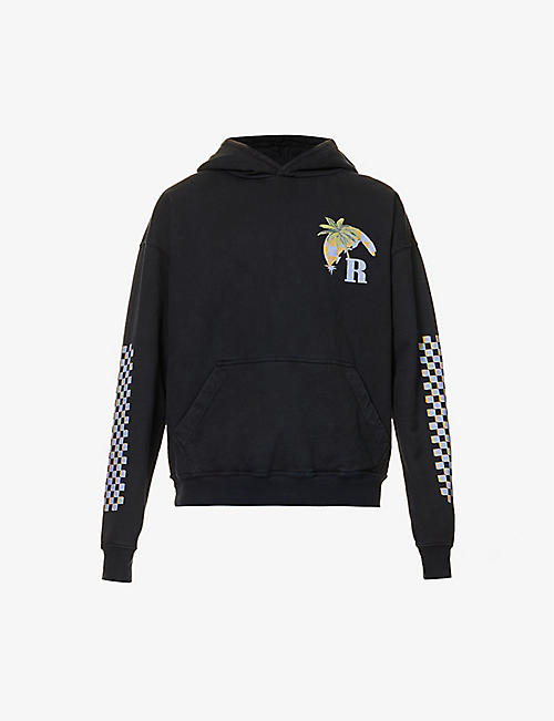 RHUDE: Moonlight graphic-print relaxed-fit cotton-jersey sweatshirt