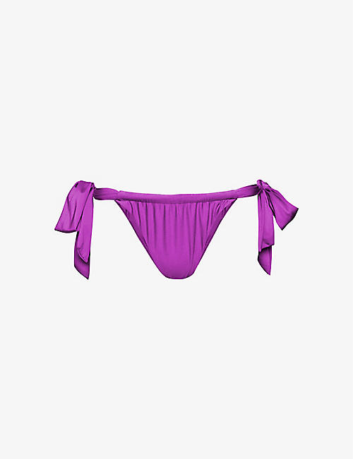 FAITHFULL THE BRAND: Costa mid-rise self-tie bikini bottoms