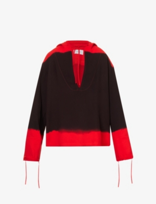Ferragamo Red & Purple Drawstring Hoodie In Brown