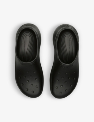 Shop Balenciaga X Crocs Platform-sole Rubber Mules In Black