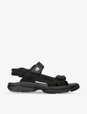 BALENCIAGA: Tourist brand-patch mesh sandals