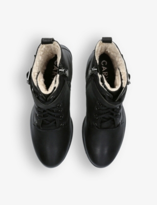 CARVELA COMFORT: Snug shearling-lined heeled leather ankle boots