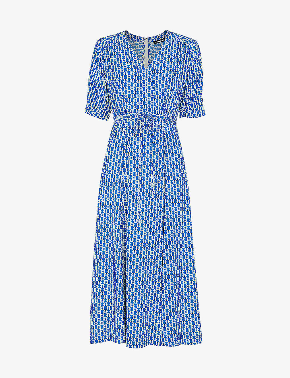 Whistles Womens Multi-coloured Geometric-print Woven Midi Dress