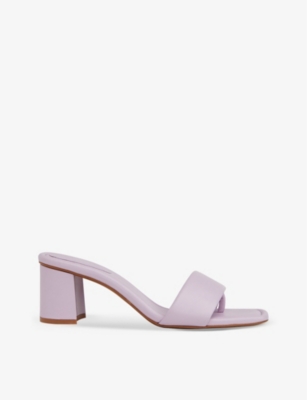 WHISTLES: Marie square-toe heeled leather mules