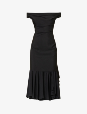 VIVIENNE WESTWOOD - Ginnie ruffled woven midi dress | Selfridges.com
