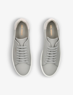 Shop Axel Arigato Men's Grey/light Clean 90 Leather Low-top Trainers