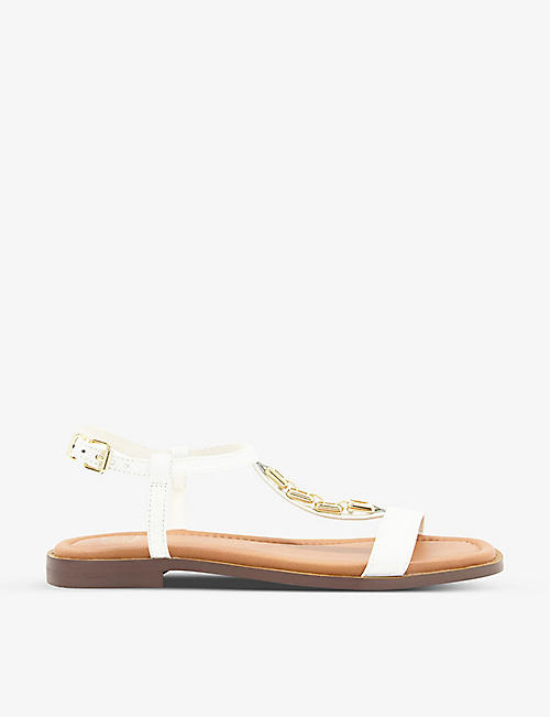 DUNE: Lotty chain-embellished leather sandals