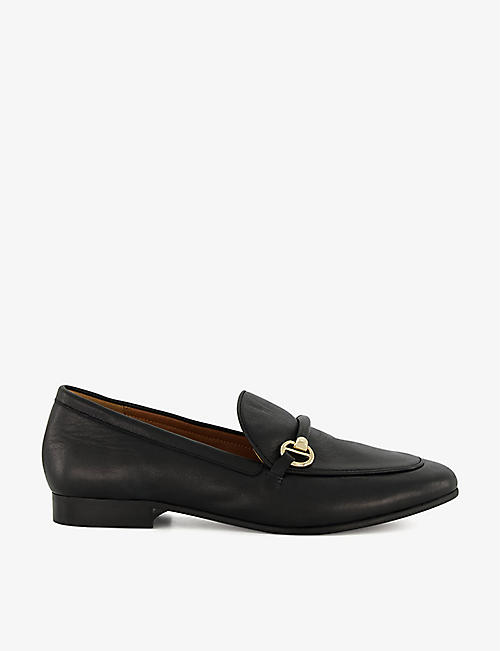 DUNE: Grange snaffle-trim leather loafers