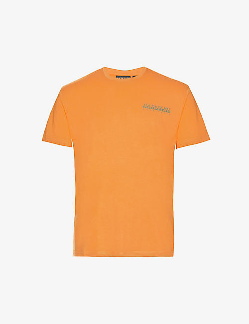 NAPAPIJRI: Brand-print crewneck regular-fit cotton-jersey T-shirt