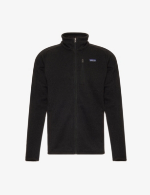 Patagonia Mens Black Better Sweater Brand-patch Stand-collar Recycled-polyester Sweatshirt
