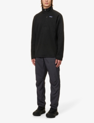 Patagonia Mens Black Better Quarter-zip Recycled-polyester Sweatshirt In Black