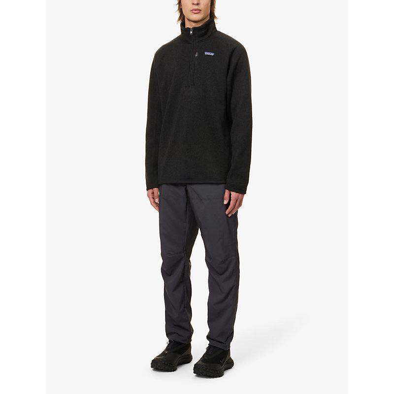 Shop Patagonia Men's Black Better Quarter-zip Recycled-polyester Sweatshirt