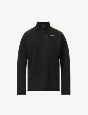Patagonia Mens Black Better Quarter-zip Recycled-polyester Sweatshirt