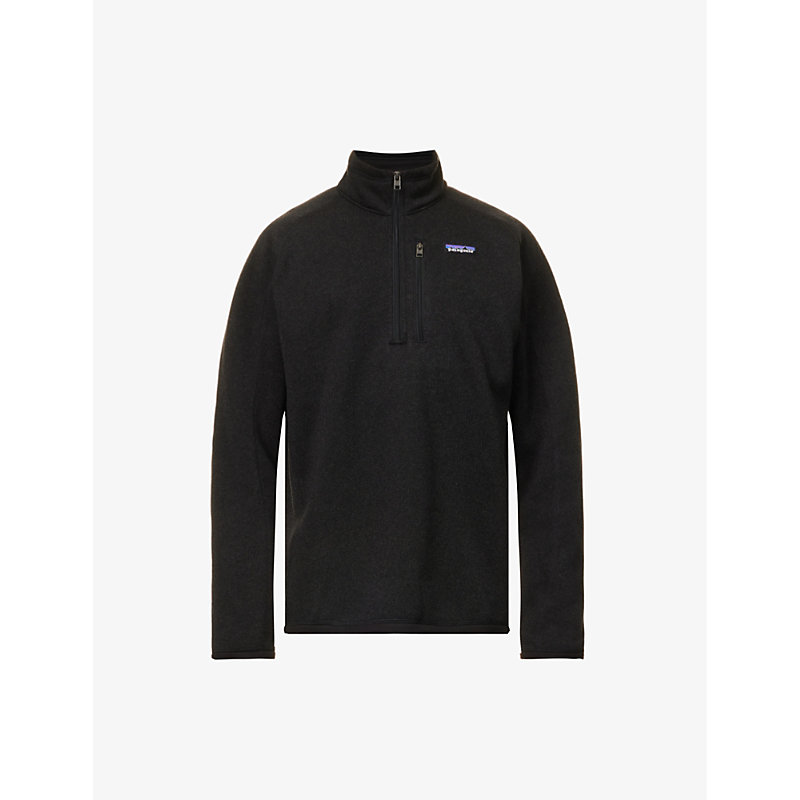 Patagonia Mens Black Better Quarter-zip Recycled-polyester Sweatshirt