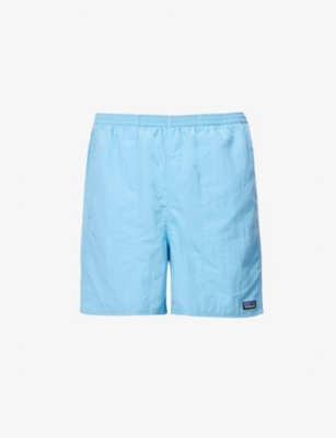 Patagonia Mens Lago Blue Baggies Lights Brand-patch Recycled-polyester Shorts