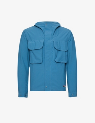 Patagonia Mens Wavy Blue Isthmus Flap-pocket Boxy-fit Stretch-woven Jacket