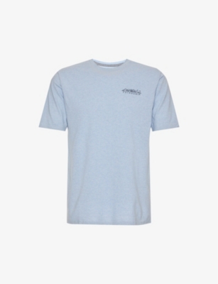 Patagonia Mens Steam Blue How To Heal Responsibili-tee Recycled-polyester And Recycled-cotton-blend  In Steam Blue