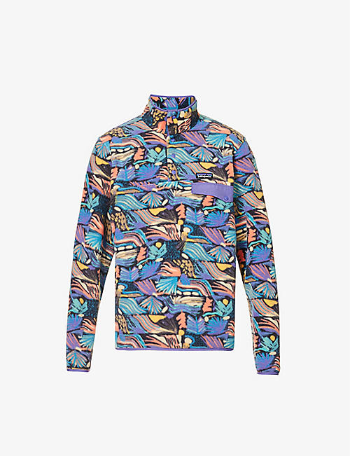 PATAGONIA: Synchilla Snap-T graphic-patterned recycled-polyester fleece sweatshirt