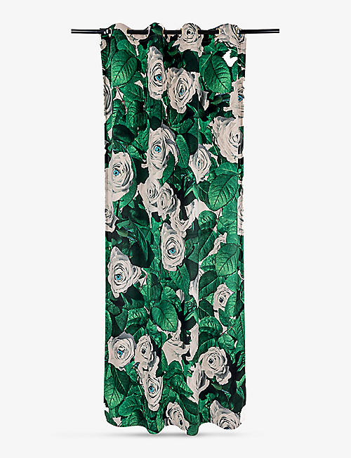 SELETTI: TOILETPAPER 玫瑰印花梭织窗帘 140 厘米 x 280 厘米