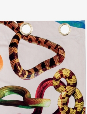 Seletti Toiletpaper Snake-print Woven Curtains 140cm X 280cm