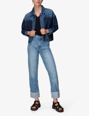 WHISTLES: Willa V-neck cotton T-shirt