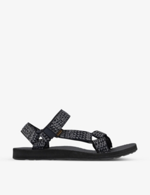Teva Original Universal Brand-tab Recycled-plastic Sandals In Etching Black