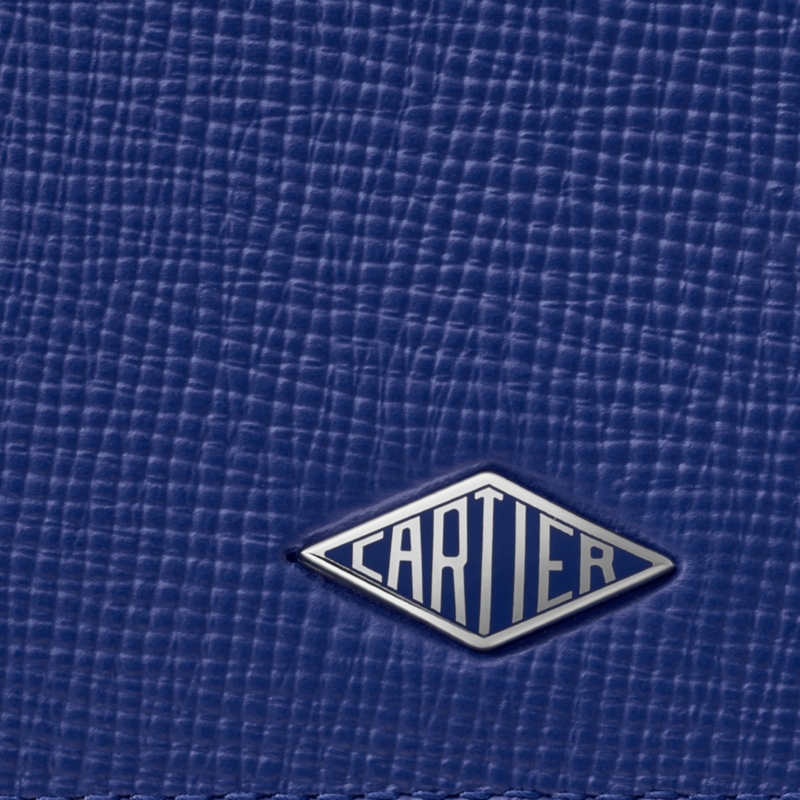 Losange logo-plaque leather and palladium card holder