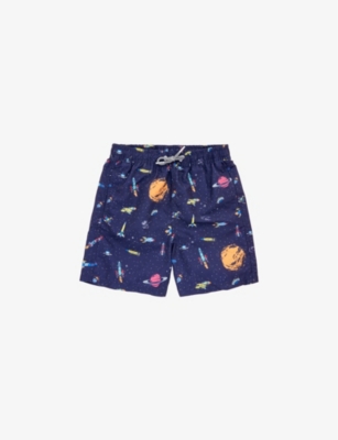 BOARDIES：火箭印花软壳面料游泳短裤 1-13 岁