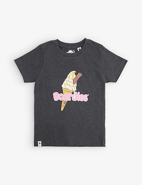 BOARDIES：冰淇淋印花平纹针织棉 T 恤 3-14 岁
