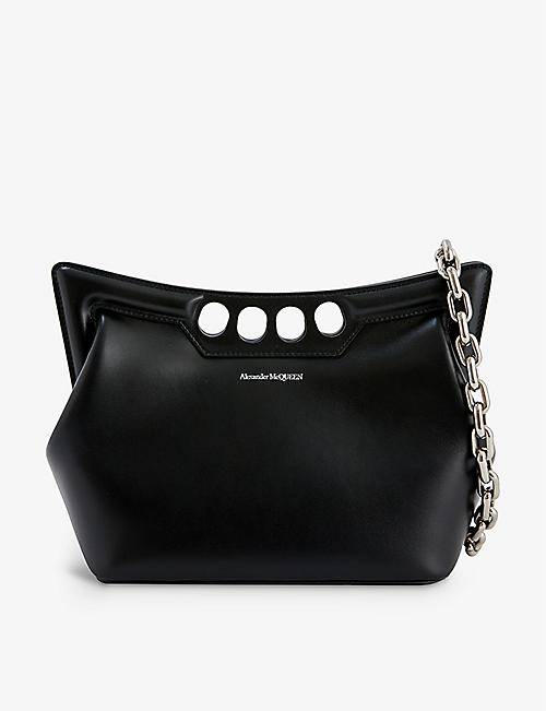 ALEXANDER MCQUEEN: The Peak small cut-out leather shoulder bag