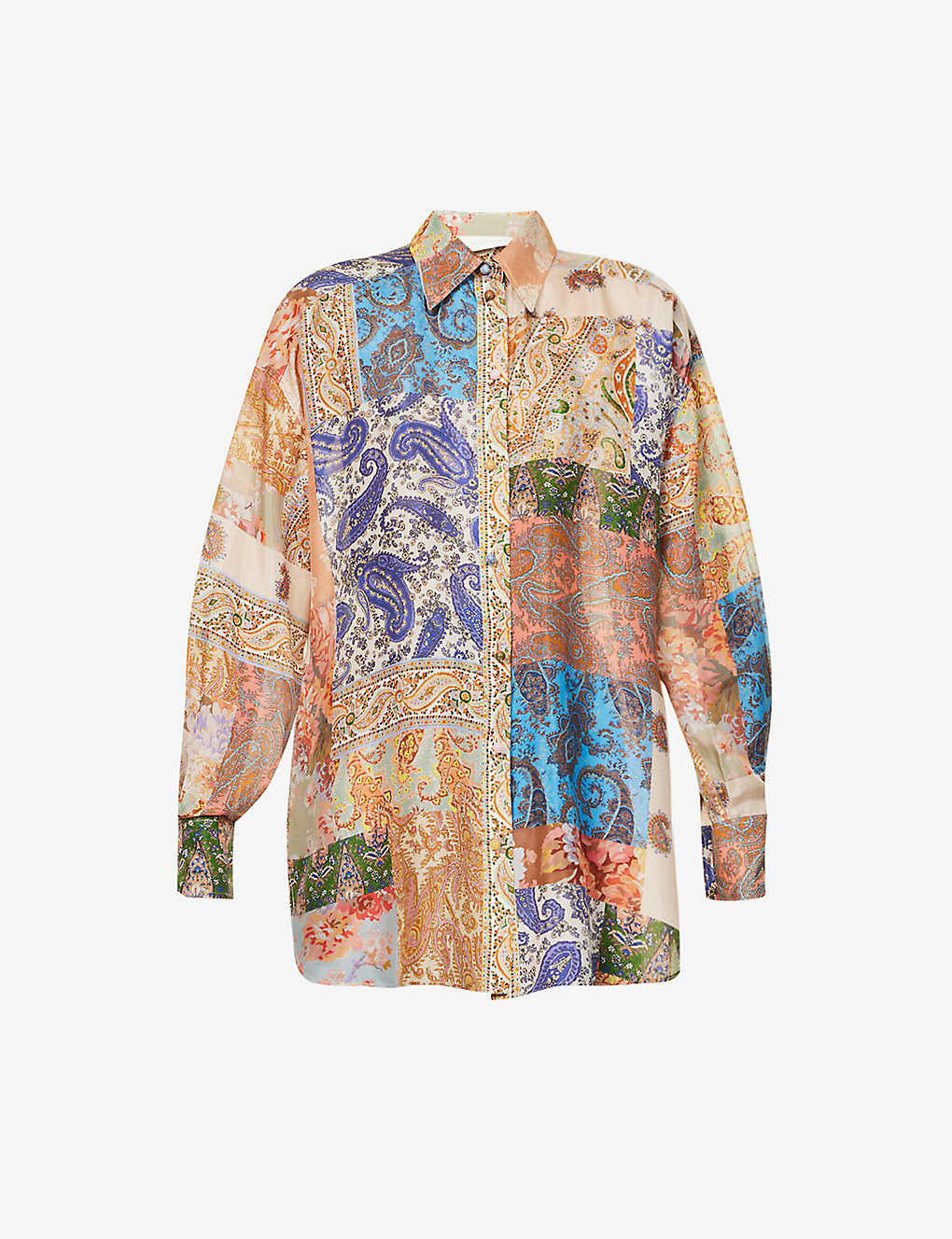 ZIMMERMANN - Devi paisley-print silk-satin shirt | Selfridges.com