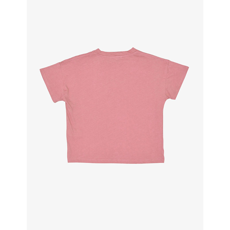 Shop Caramel Ahipa Chip-seaside Print Organic Cotton-blend T-shirt 3 Months - 12 Years In Rotten Pink