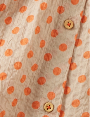 Shop Caramel Alberta Polka-dot Cotton Set 3-8 Years In Orange Polka Dot