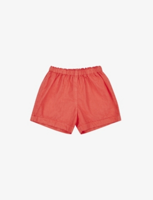 Caramel Babies'  Berry Apium Cotton-poplin Shorts 3 Months - 12 Years In Pink