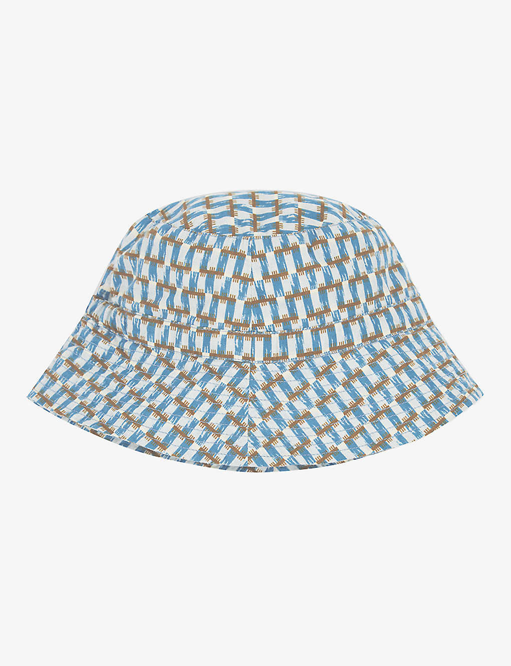 Caramel Girls Blue Geo Print Kids Cedrus Stripe Cotton Bucket Hat