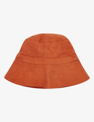 CARAMEL: Cedrus stripe cotton bucket hat