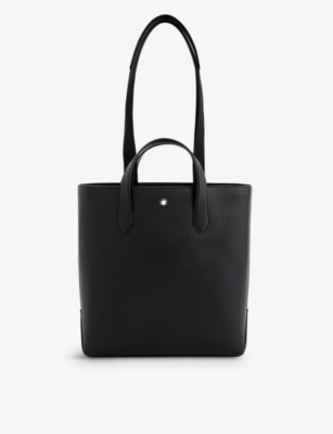 Montblanc Mens Black Sartorial Brand-plaque Leather Tote Bag