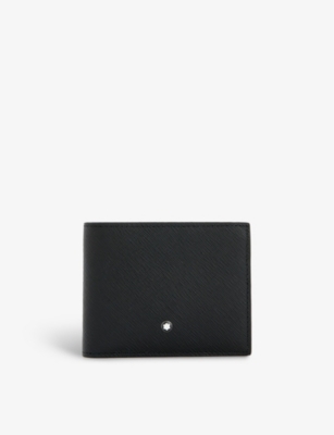 Montblanc Mens Black Sartorial Brand-plaque Leather Wallet