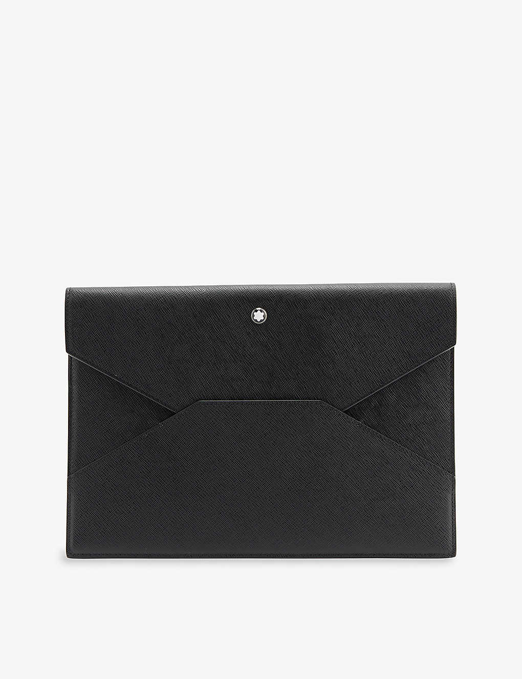 Montblanc Mens Black Sartorial Leather Envelope Pouch