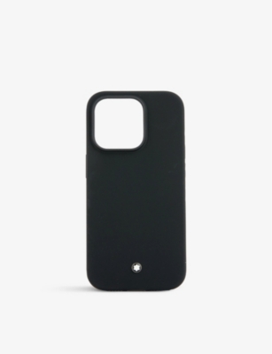 Montblanc Mens Black Meisterstück Silicone Iphone 14 Pro Case