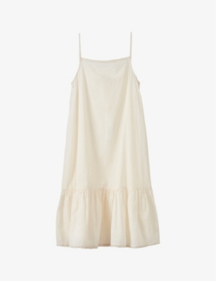 Shop Caramel Off White Kids Grape Silk Slip Dress 3-12 Years
