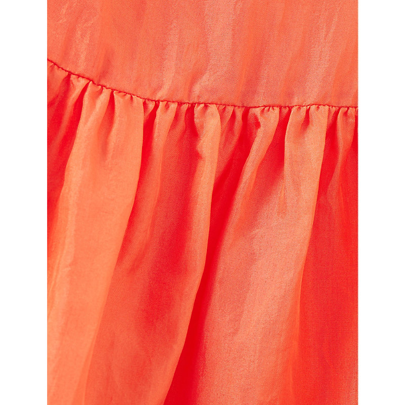 Shop Caramel Grape Silk Slip Dress 3-12 Years In Peach