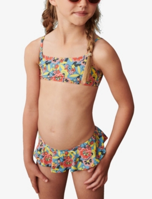 CARAMEL: Sago floral-print bikini 1-18 months