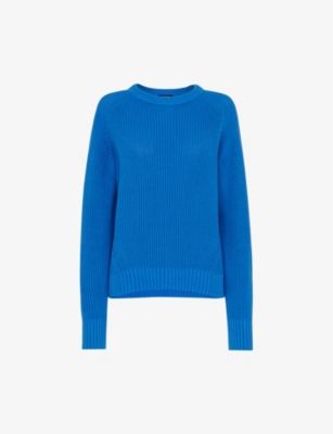 WHISTLES: Raglan-sleeve rib-knit cotton jumper