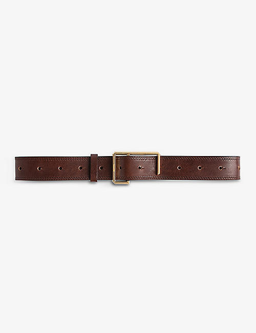 ZADIG&VOLTAIRE: La Cecilia gold-tone buckle leather belt