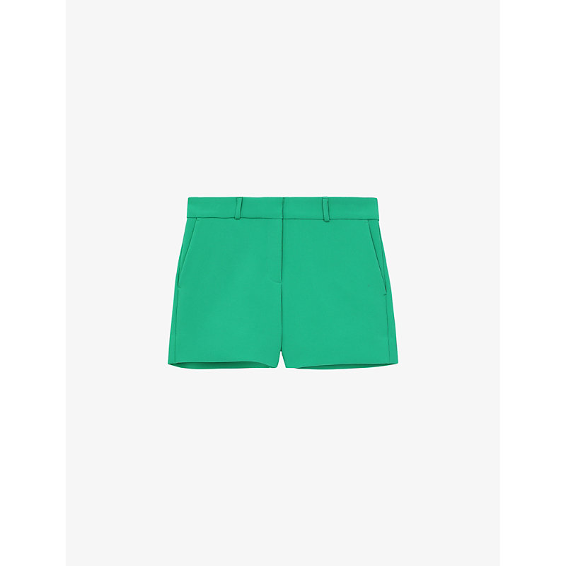 The Kooples Womens Grn01 Tailored Mid-rise Woven Shorts