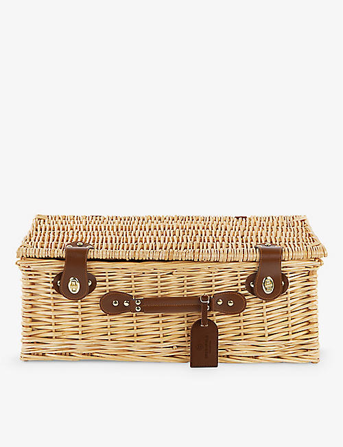 GREENFIELD COLLECTION: Purbeck Willow wicker hamper picnic basket for four