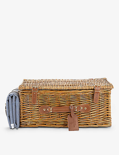 GREENFIELD COLLECTION: Abbotsbury Willow wicker hamper picnic basket for four