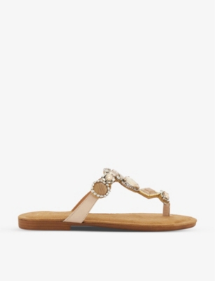 Dune gold flat on sale sandals