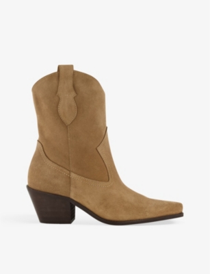 Dune Pardner Pull-on Suede Ankle Boots In Sand-suede